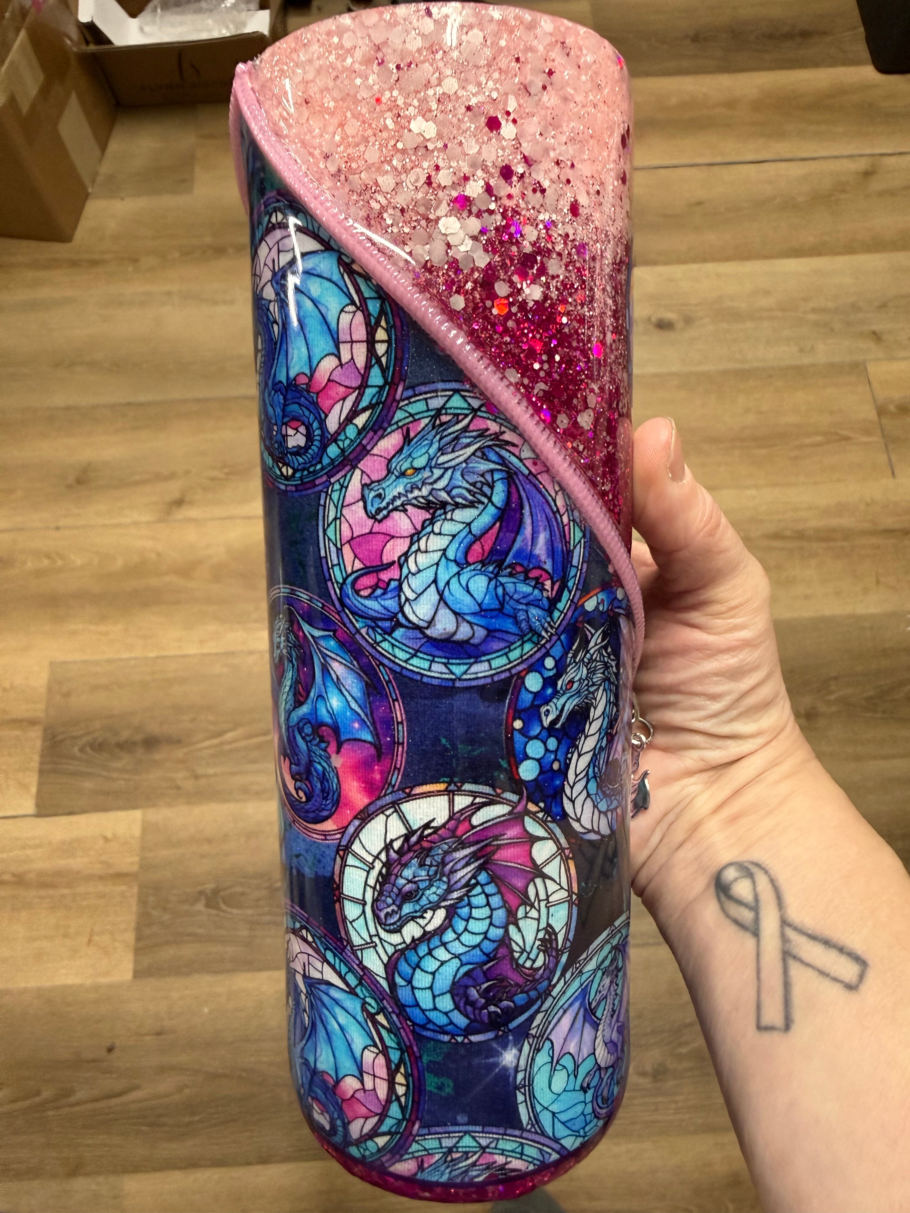 Stained Glass Dragon 30oz