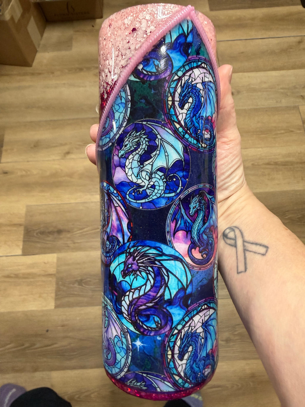 Stained Glass Dragon 30oz