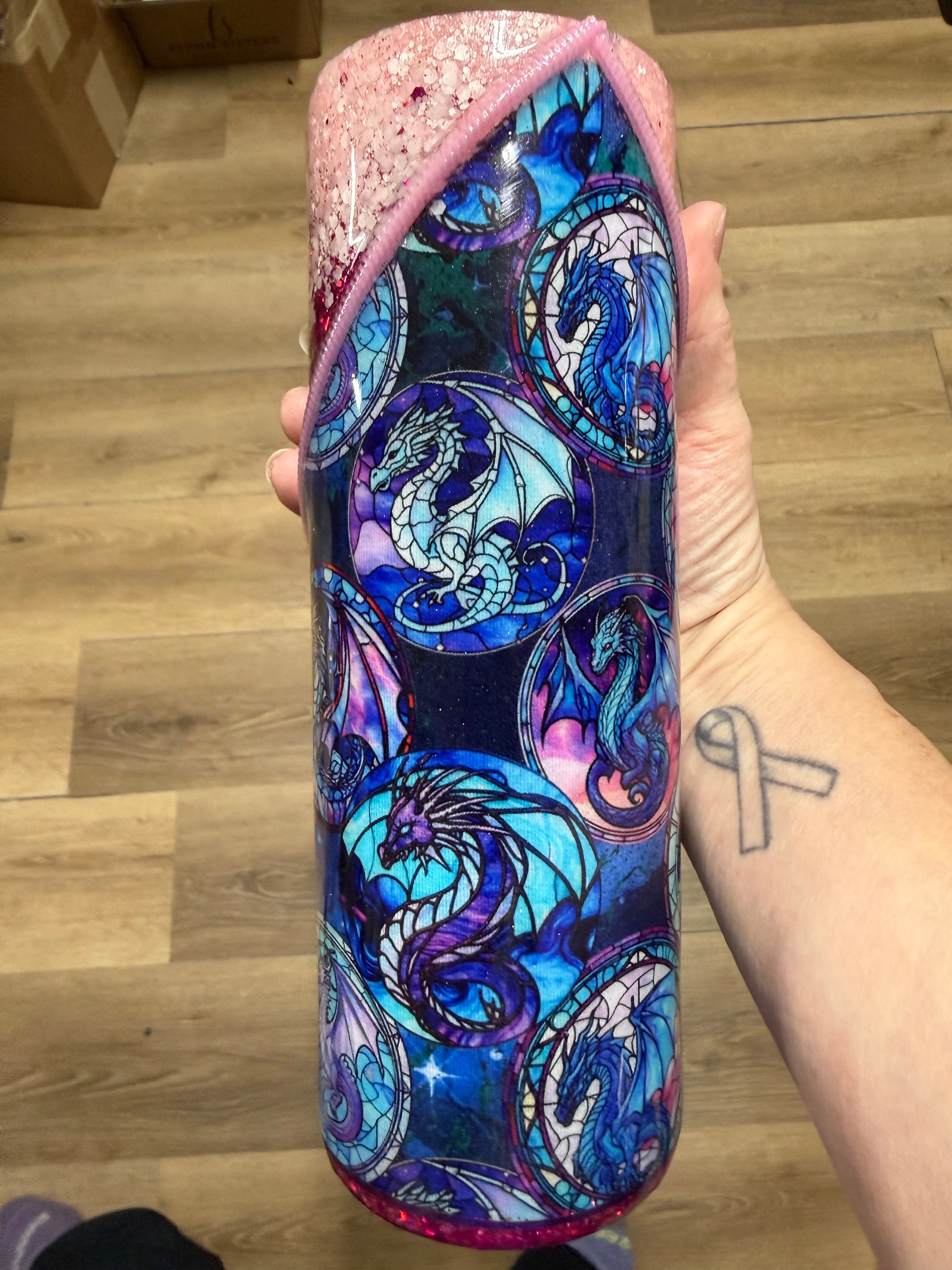 Stained Glass Dragon 30oz
