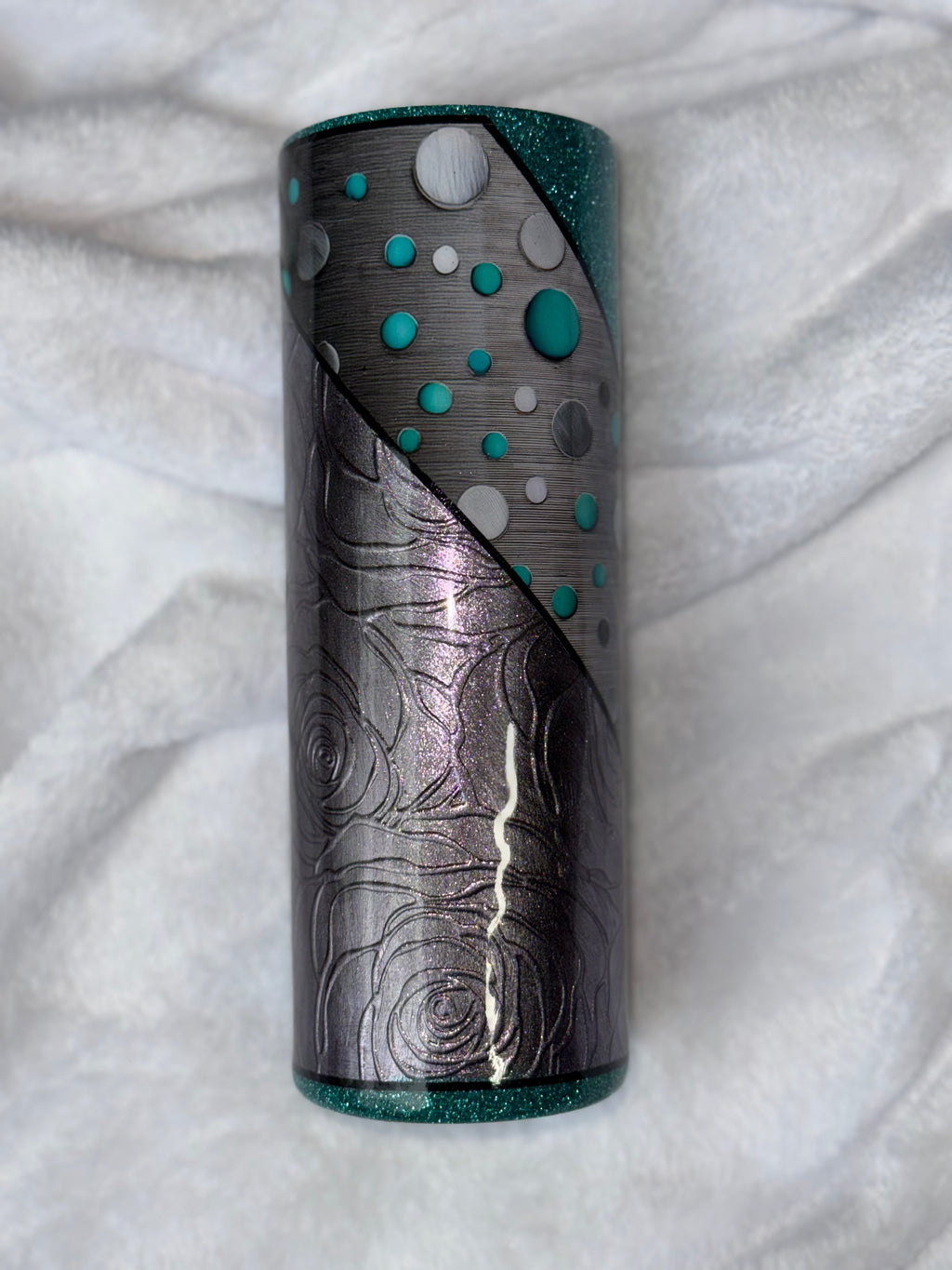 Purple/Teal Rose 20oz Tumbler