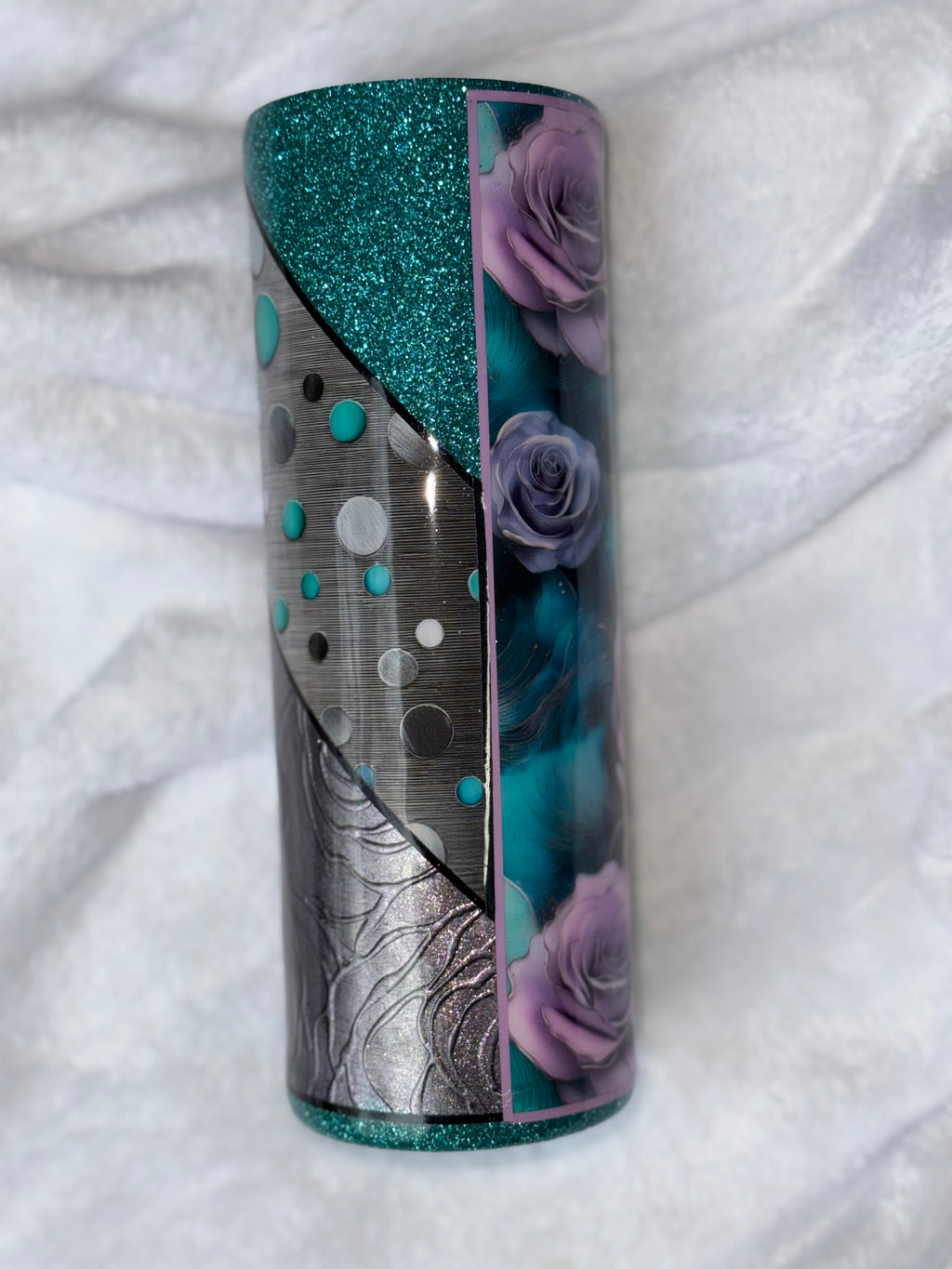 Purple/Teal Rose 20oz Tumbler