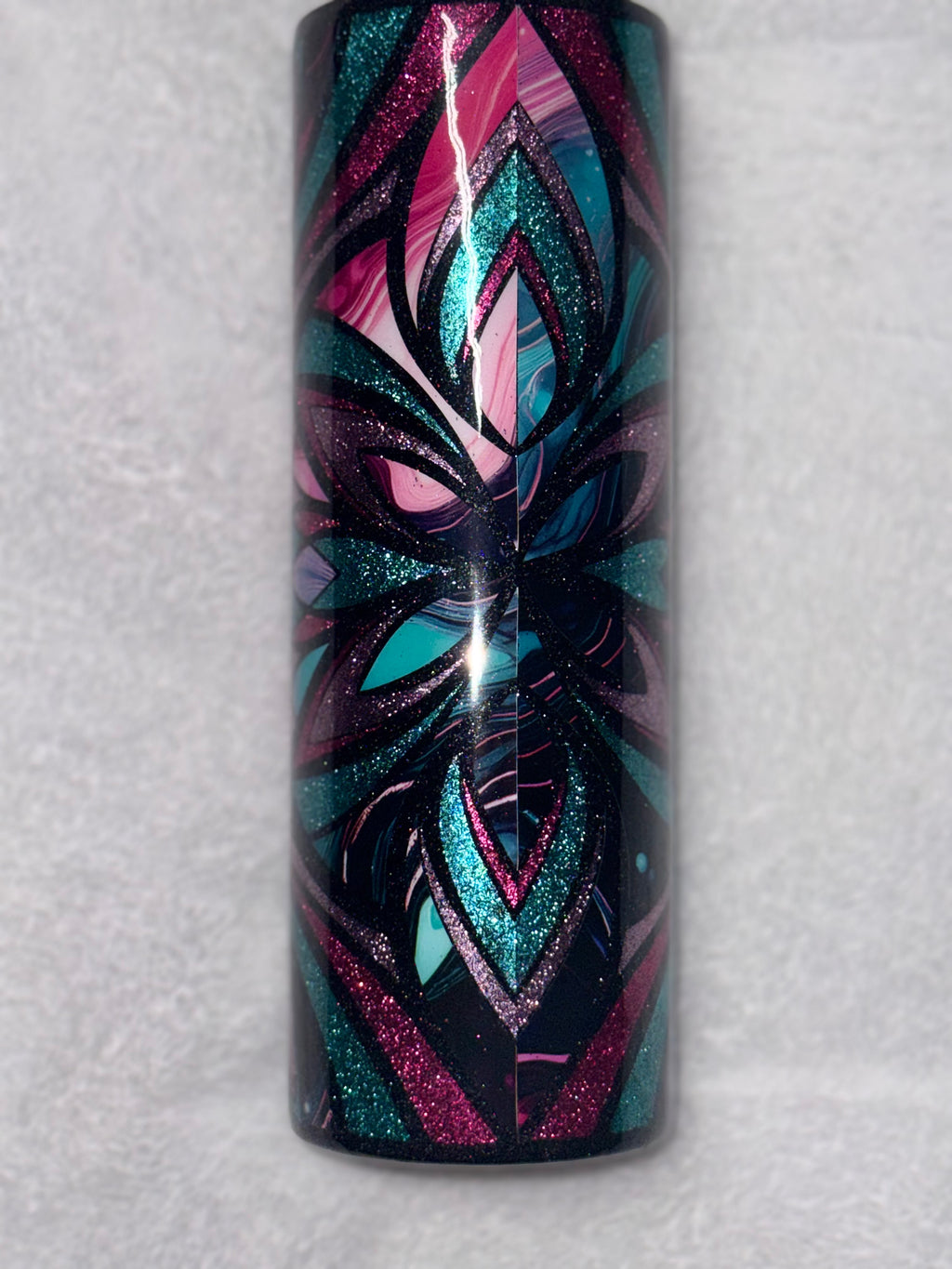Pink/Teal Abstract Petals 30oz Tumbler
