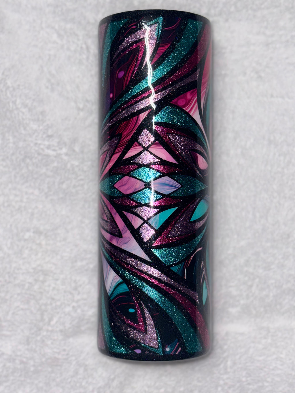 Pink/Teal Abstract Petals 30oz Tumbler