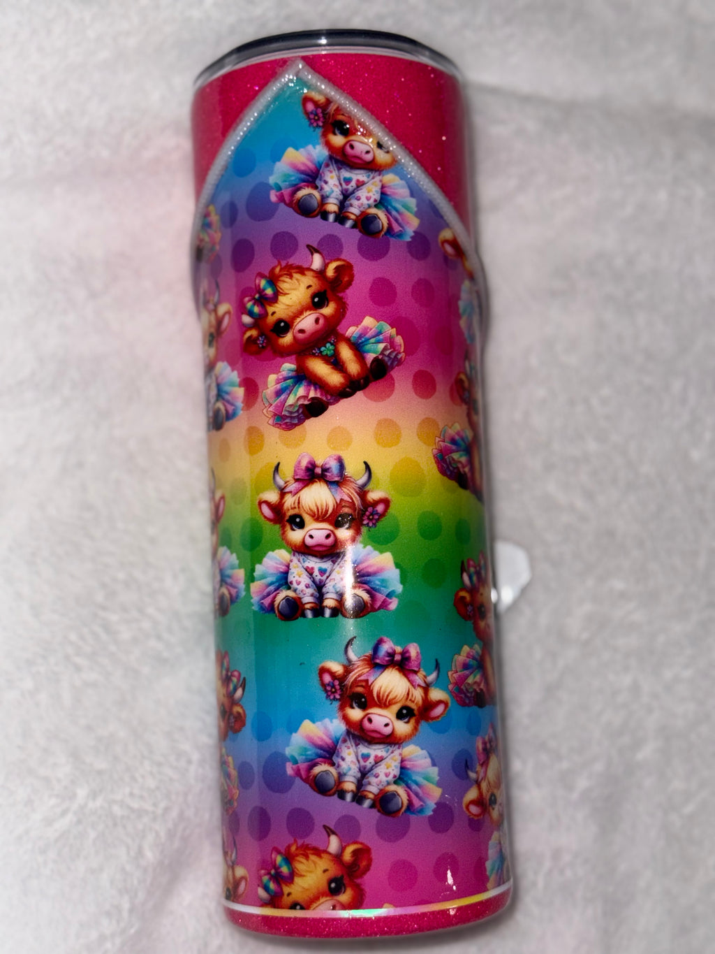 Neon Highland Tutu Cow 30oz Tumbler