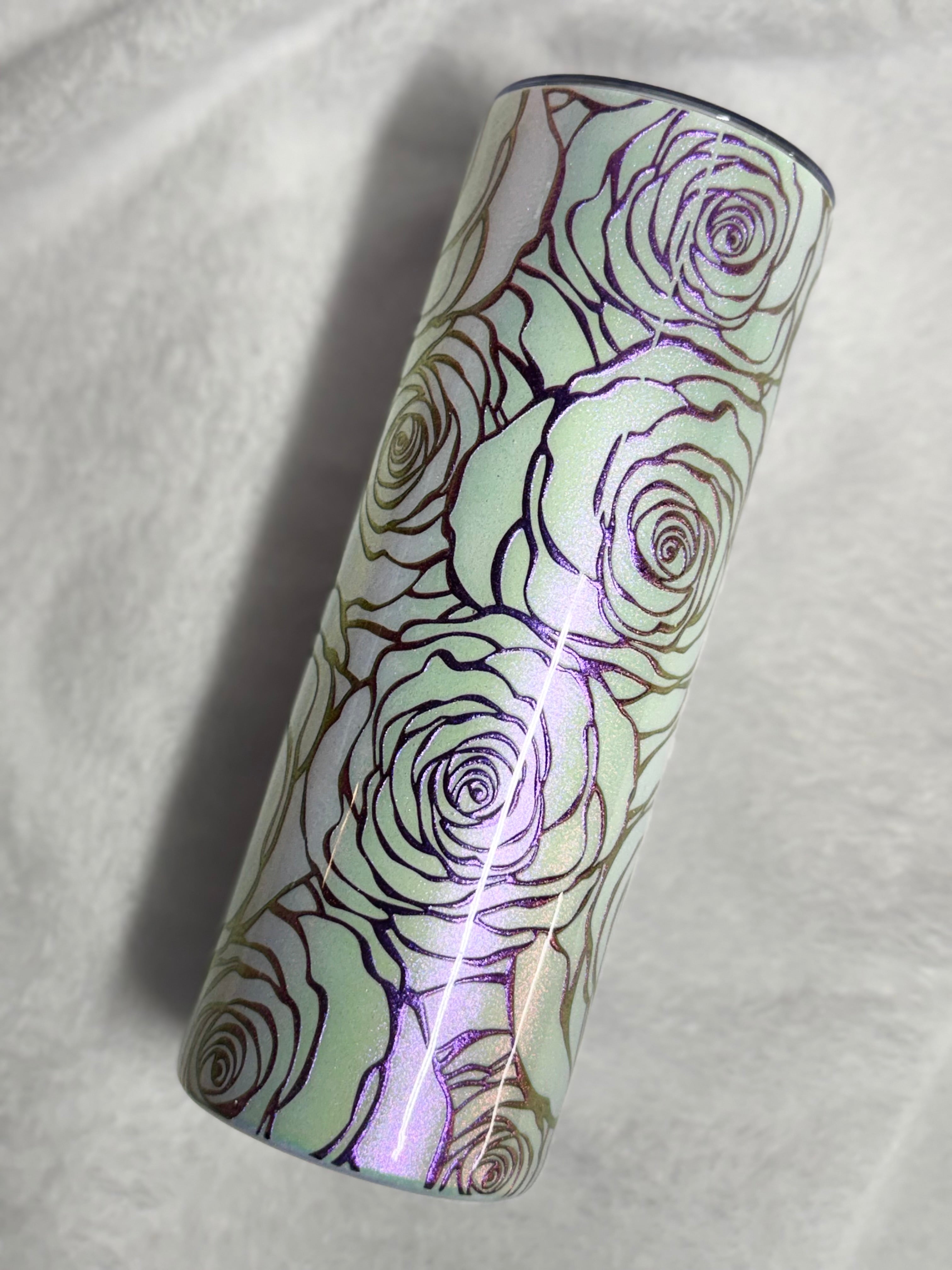 Pink Colorshift Roses 20oz Tumbler