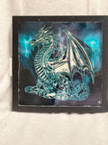 Teal Dragon Shadow Box