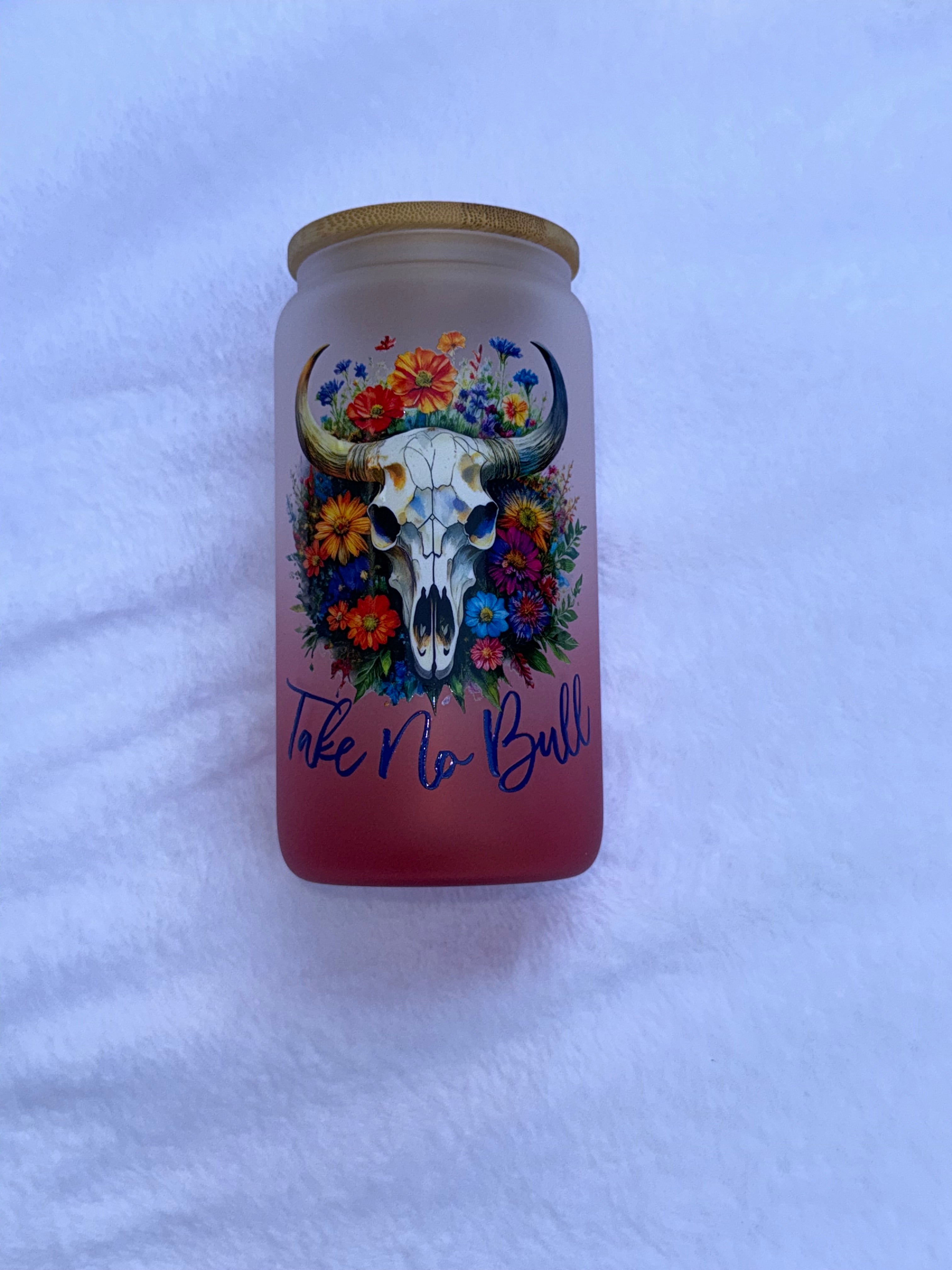 Take No Bull 16oz Glass