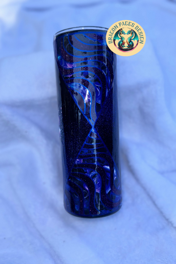 Dark Butterfly Crystal Roses 20oz Tumbler