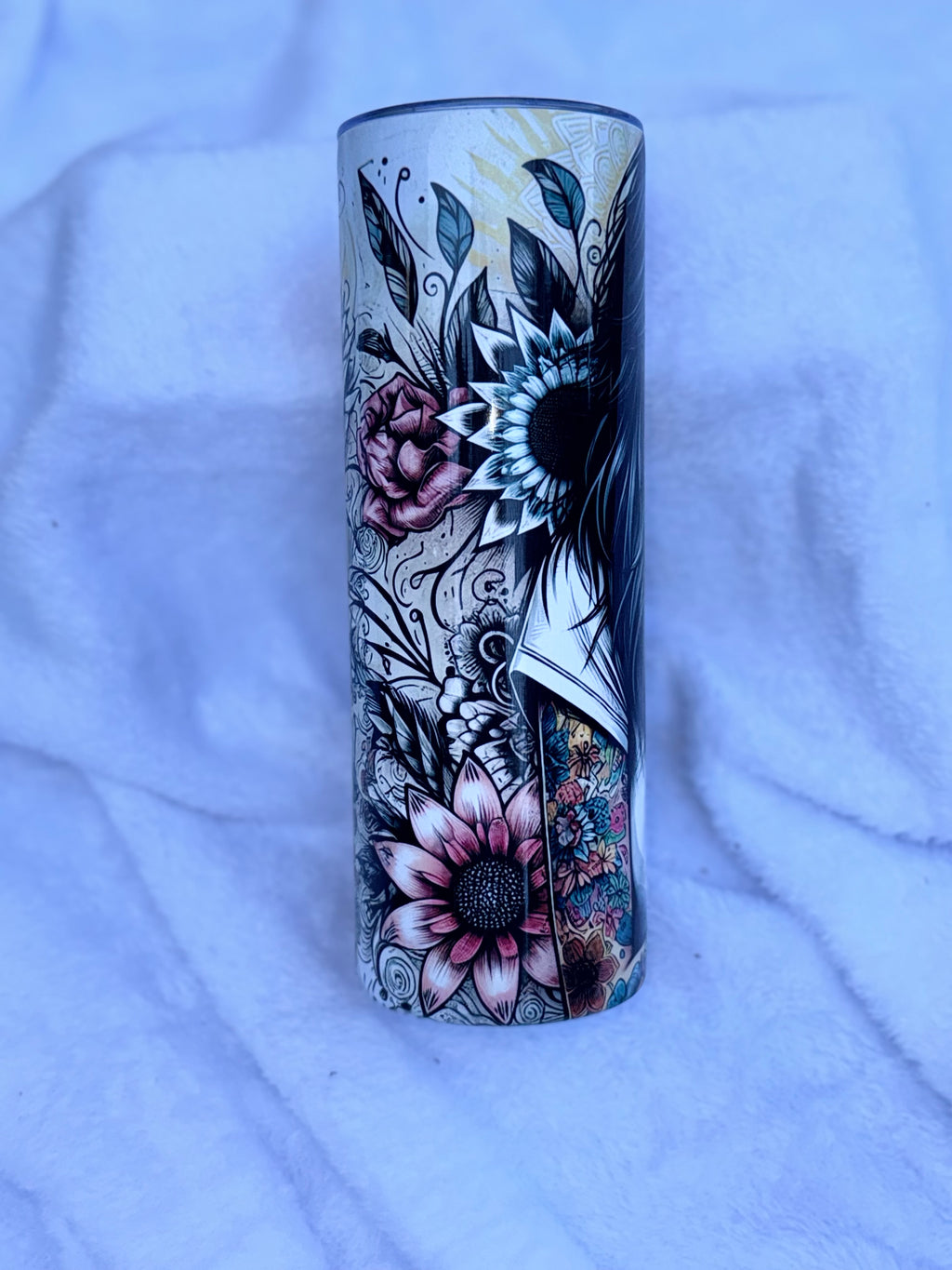 Floral Tattoo Girl 20oz Tumbler