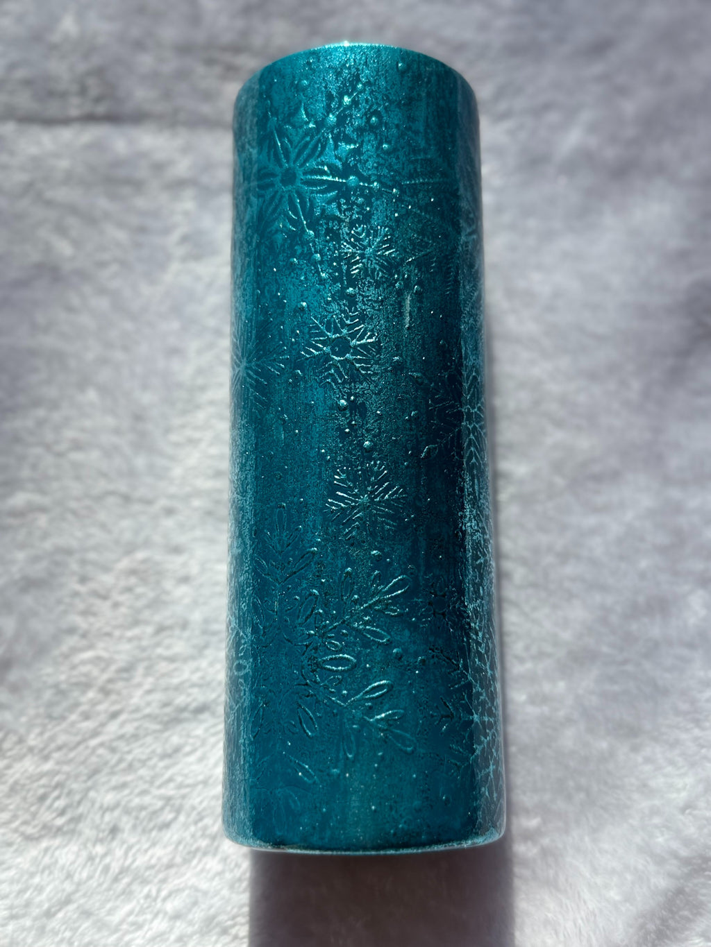Distressed Teal Snowflake 20oz