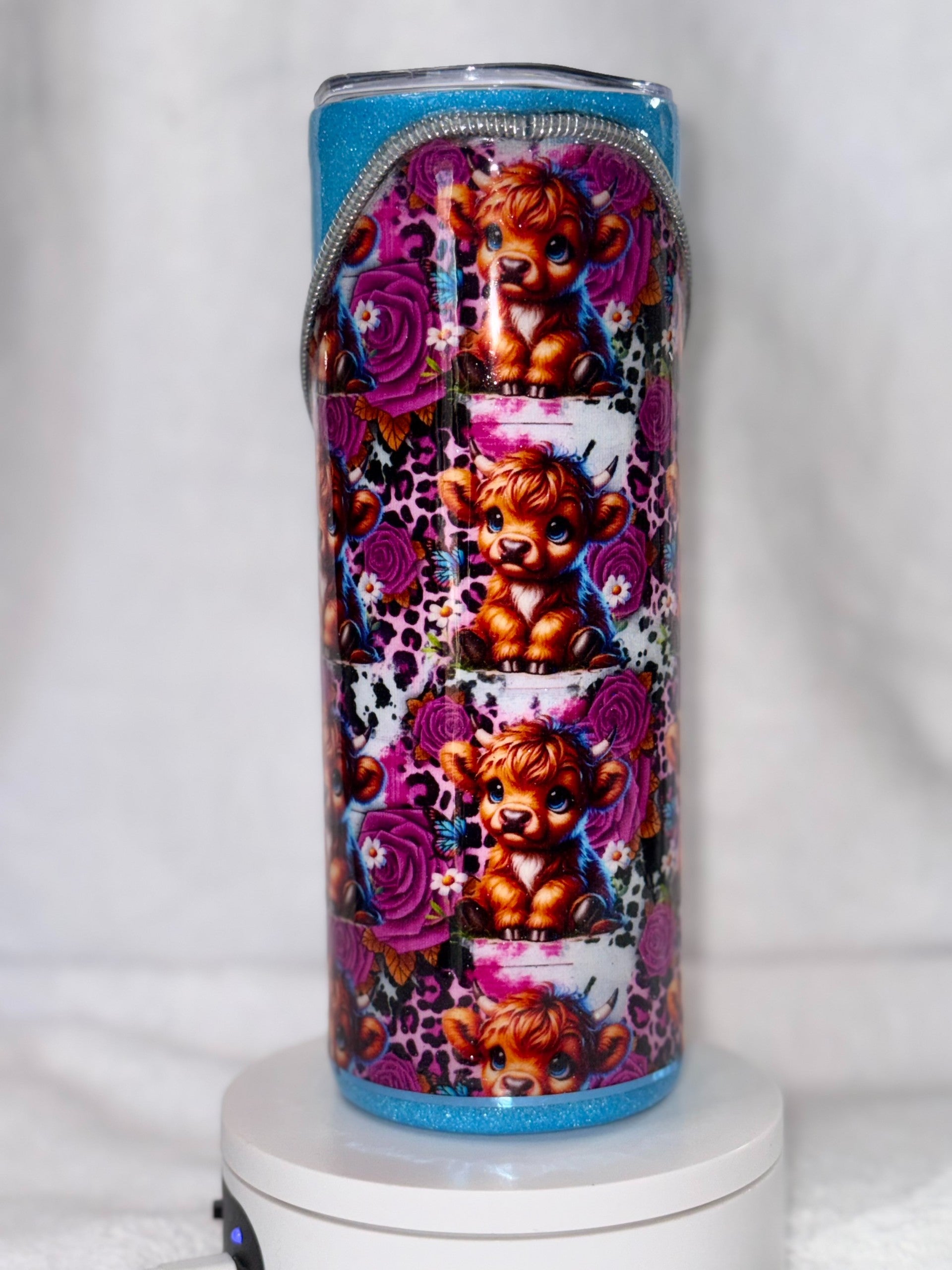 Highland Cow 20oz Zipper Tumbler