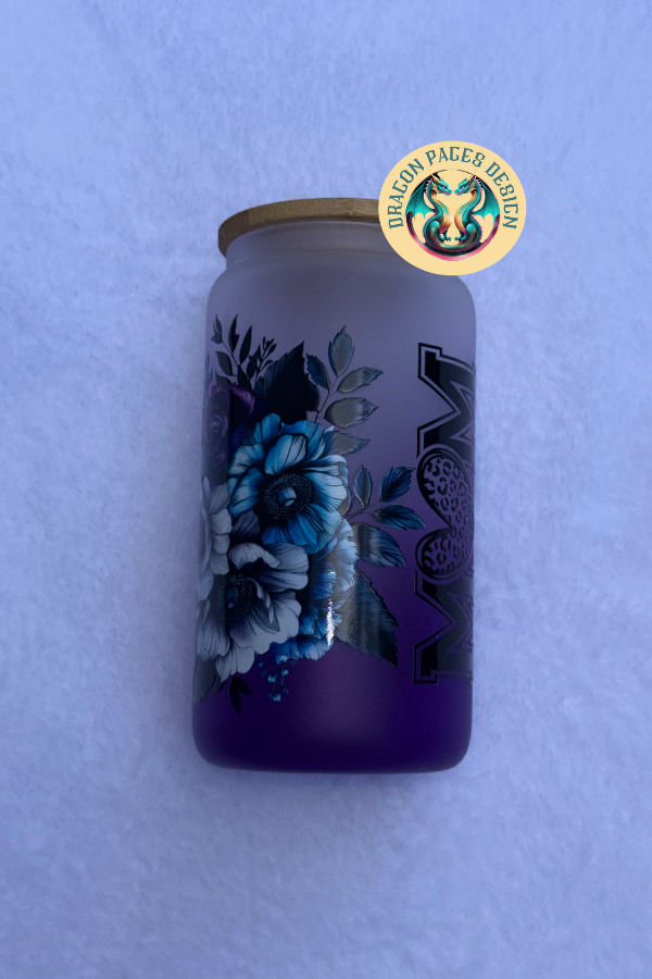 Mom Life is the Best Life 16oz Glass Tumbler
