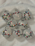 Christmas Lights Glow Ornaments 8 pack