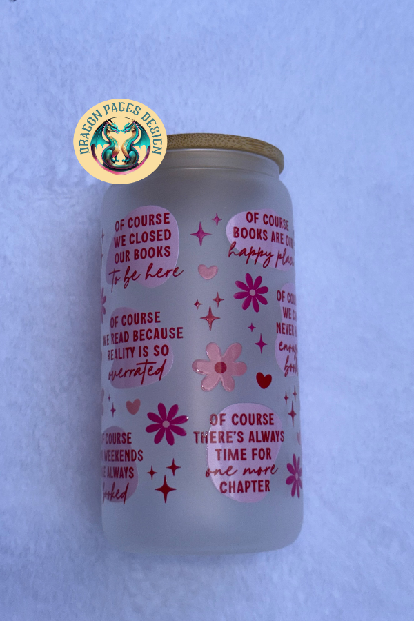 Hot Girl Book Club 16oz Frosted Glass Tumbler