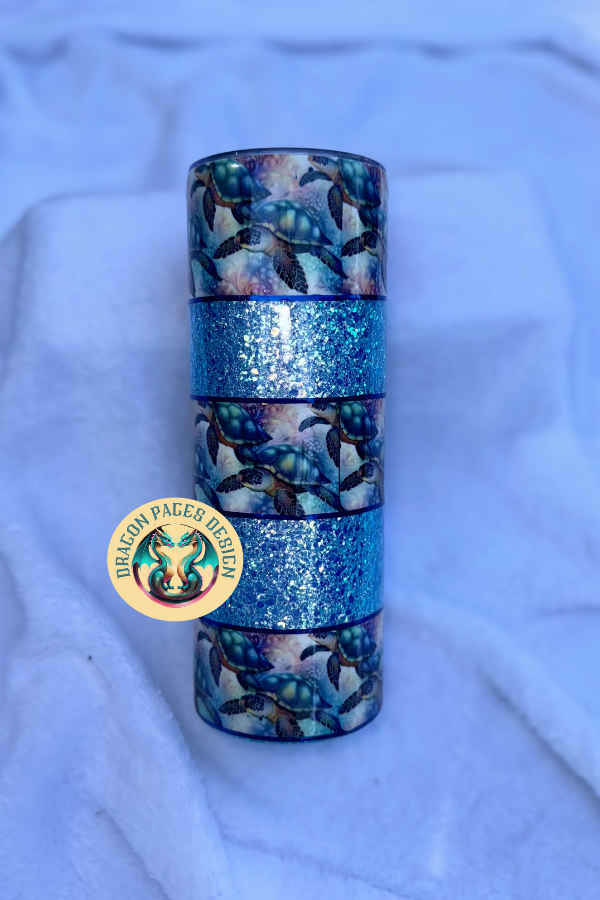 Sea Turtles Glitter 20oz Tumbler
