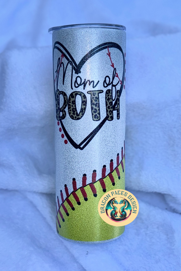 Mom of Both 20oz Glitter Tumbler