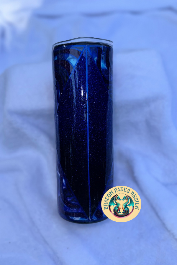 Dark Butterfly Crystal Roses 20oz Tumbler