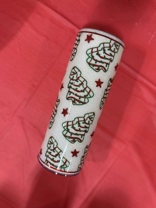 Christmas Tree Cake Glitter 20oz Tumbler