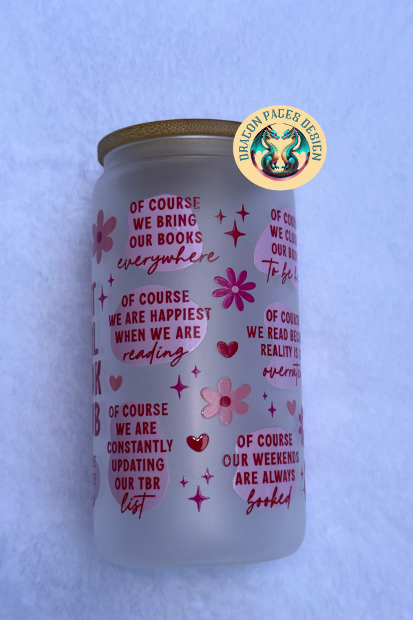 Hot Girl Book Club 16oz Frosted Glass Tumbler
