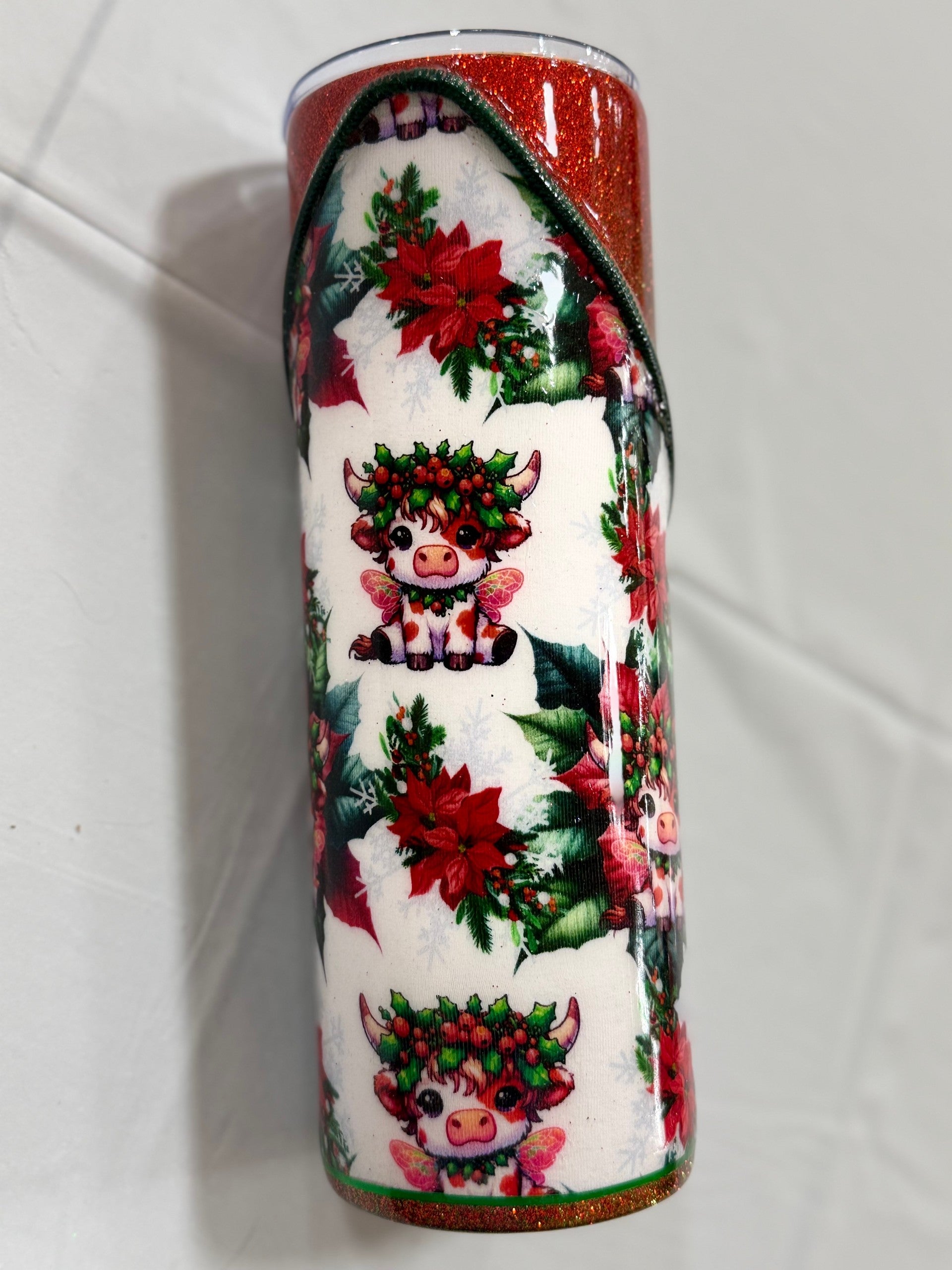 Highland Cow Christmas 30oz Zipper Tumbler