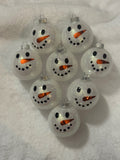 Snowman Glow Ornaments 8pack