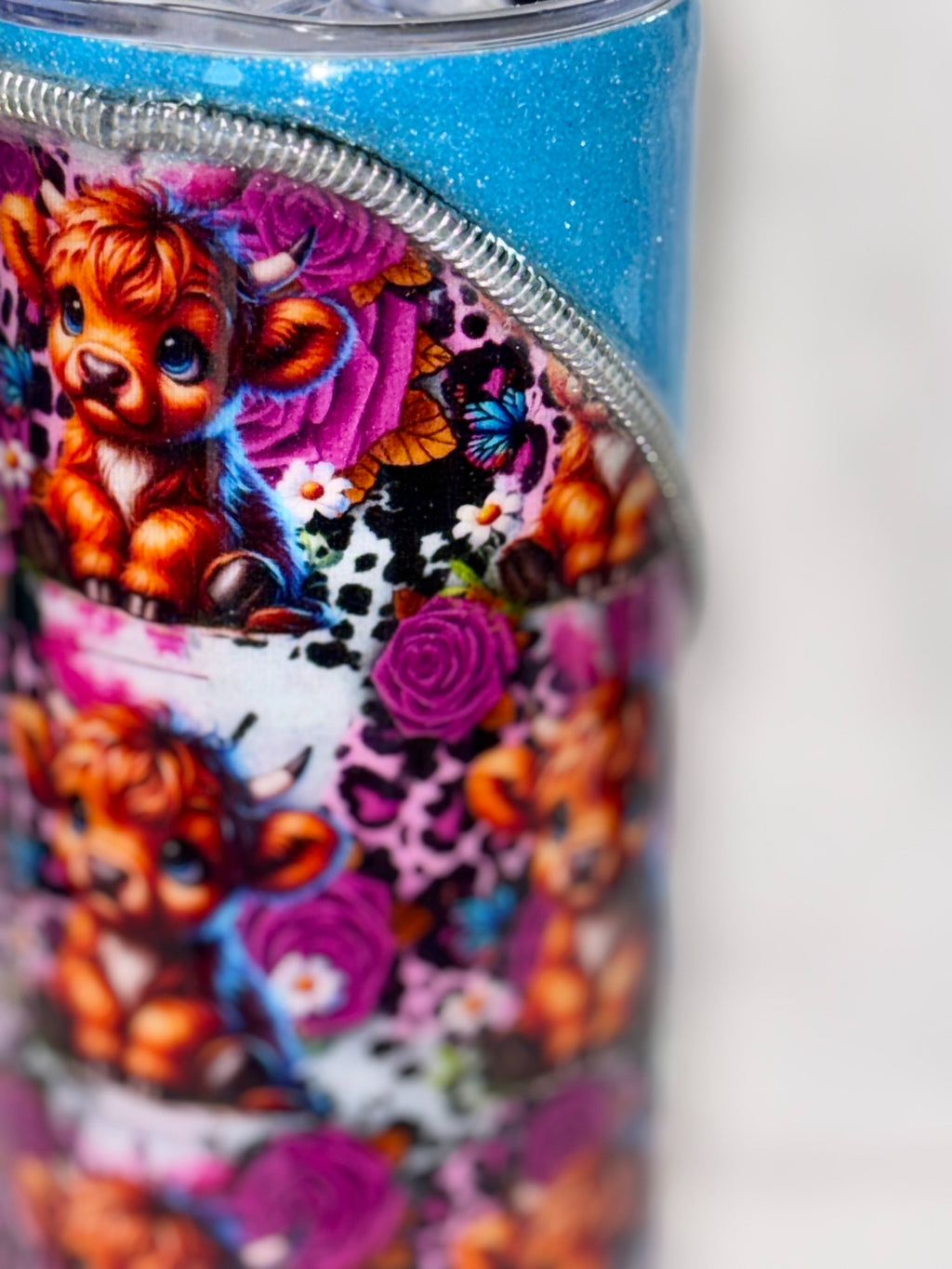 Highland Cow 20oz Zipper Tumbler