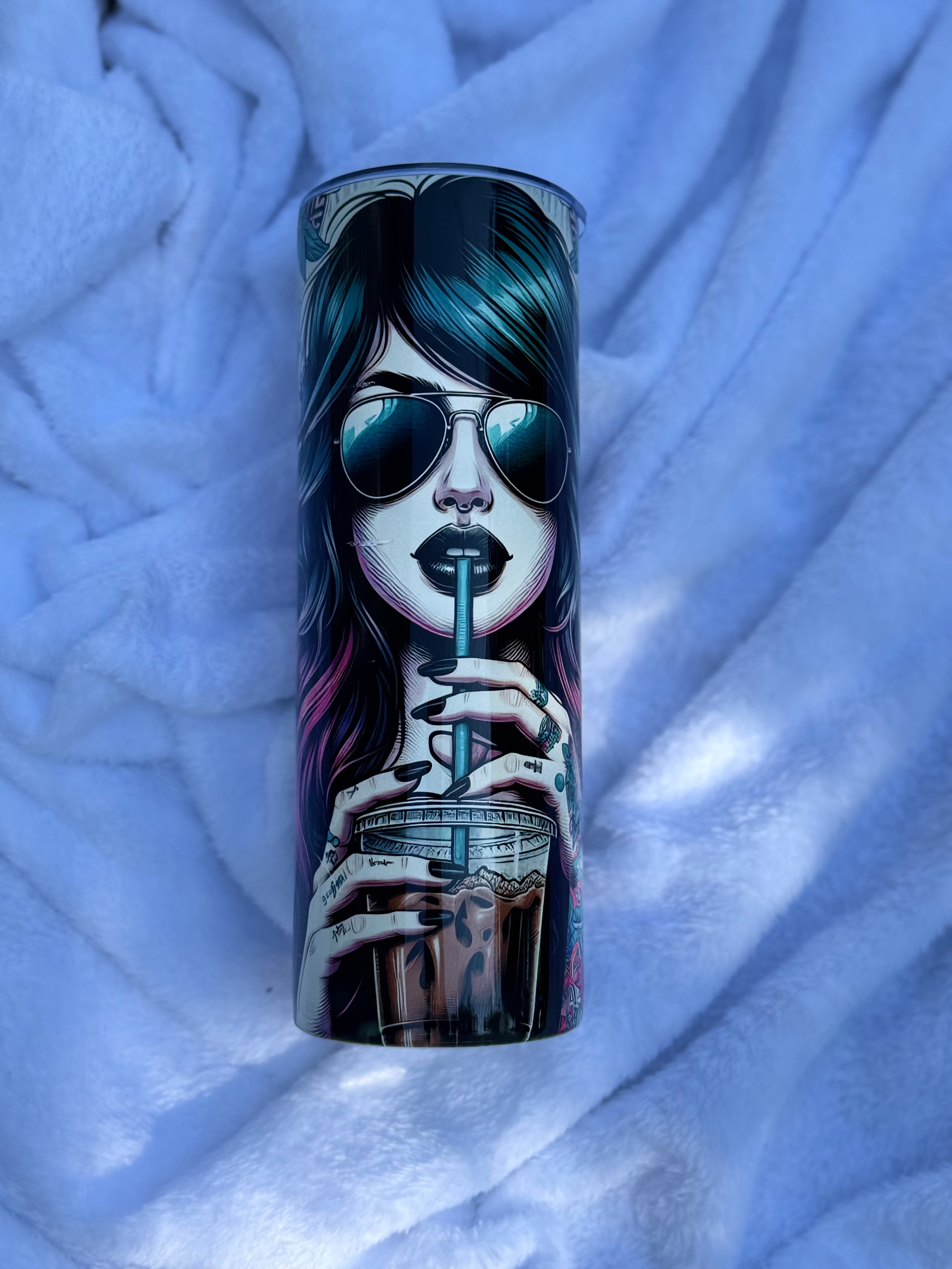 Coffee Girl with Wings 20oz Tumbler
