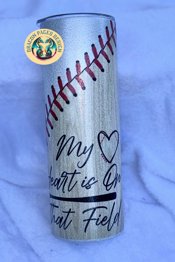 Baseball Mom 20oz Glitter Tumbler