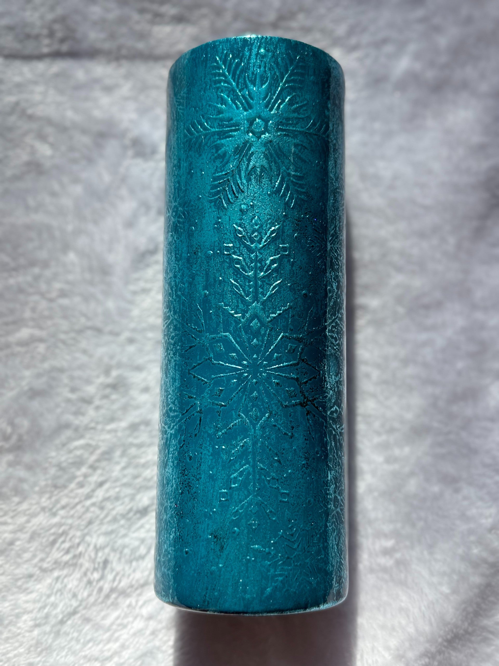 Distressed Teal Snowflake 20oz