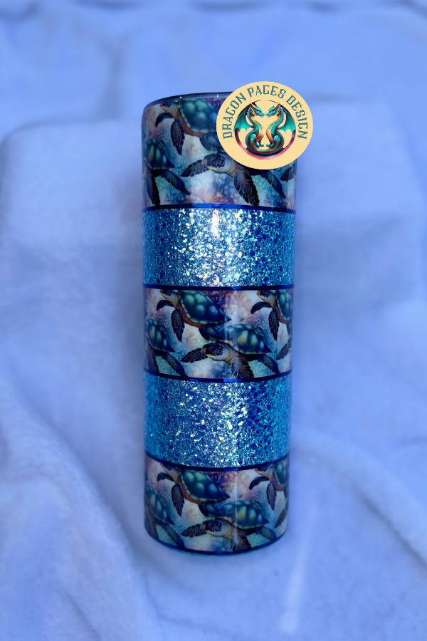 Sea Turtles Glitter 20oz Tumbler