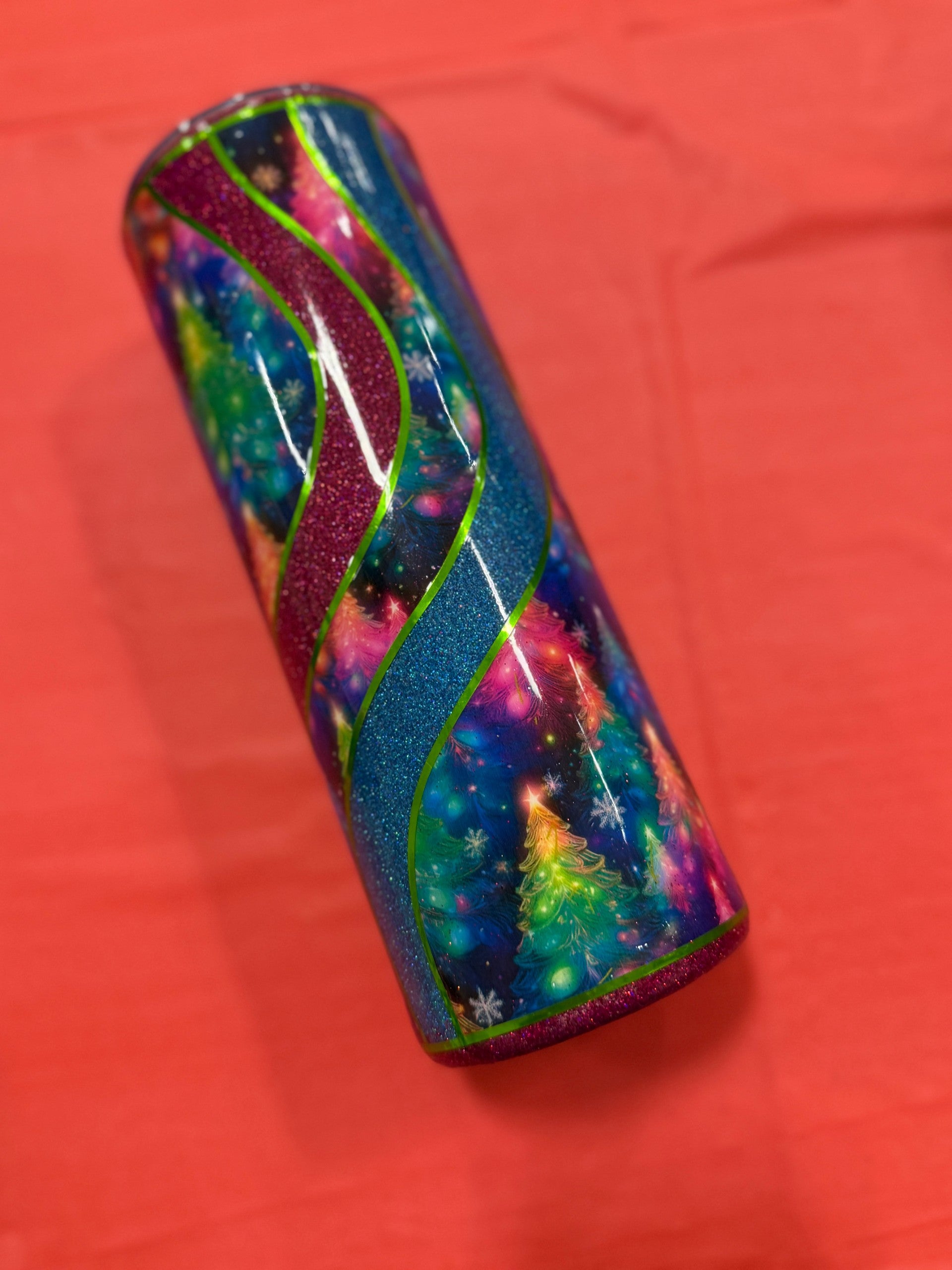 Pink and Blue Christmas Trees 20oz Tumblers