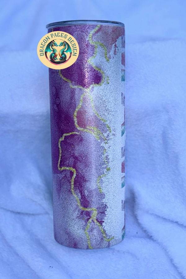 Watercolor Mama 20oz Glitter Tumbler