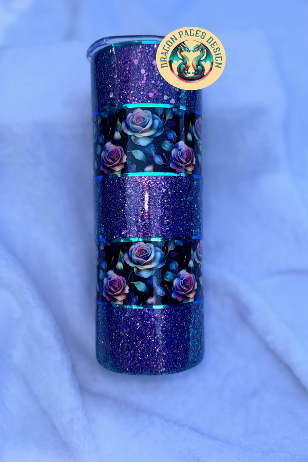 Purple Crystal Roses 20oz Tumbler