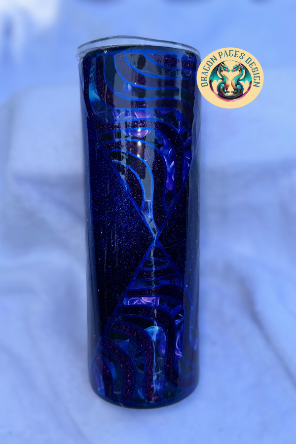 Dark Butterfly Crystal Roses 20oz Tumbler