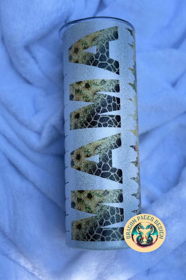Mama Giraffe 20oz Glitter Tumbler