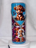 Highland Cow 20oz Zipper Tumbler