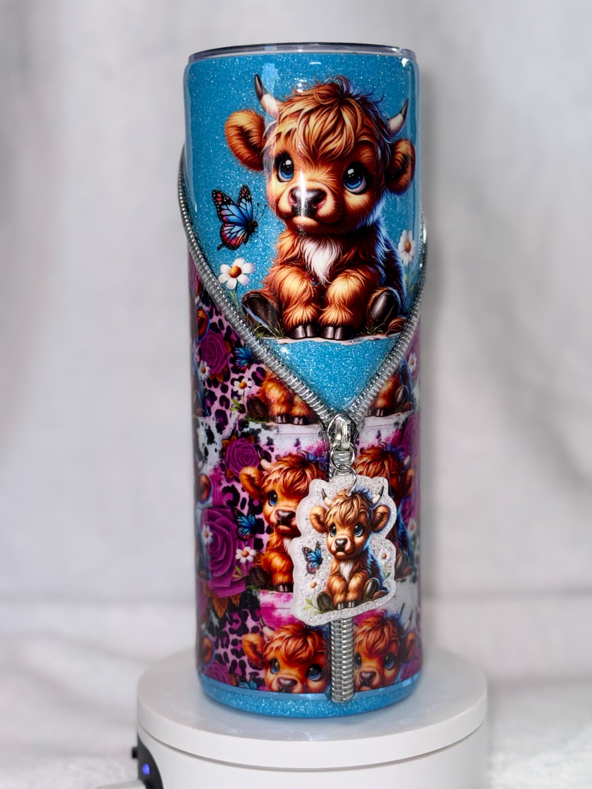 Highland Cow 20oz Zipper Tumbler